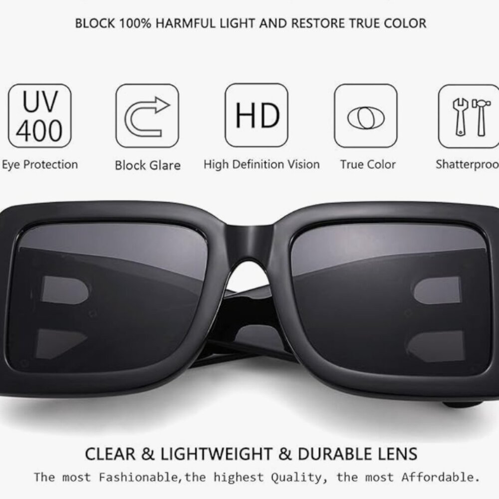 Trendy 2024 Oversized Square Sunglasses - Picture 5 of 5